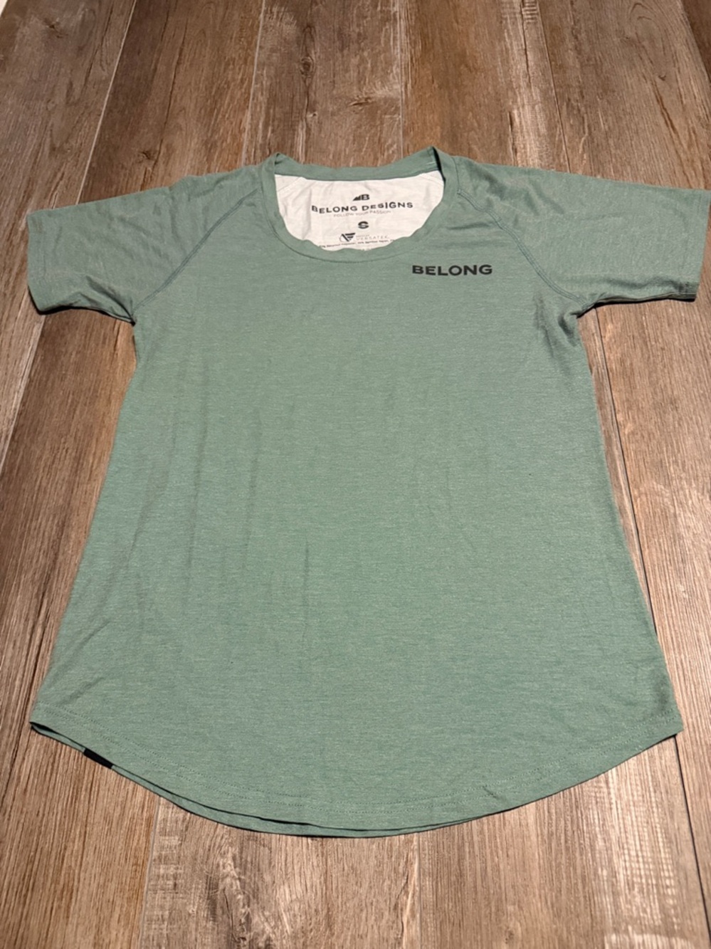 Belong Designs Versatek Sage Green Short Sleeve Tee